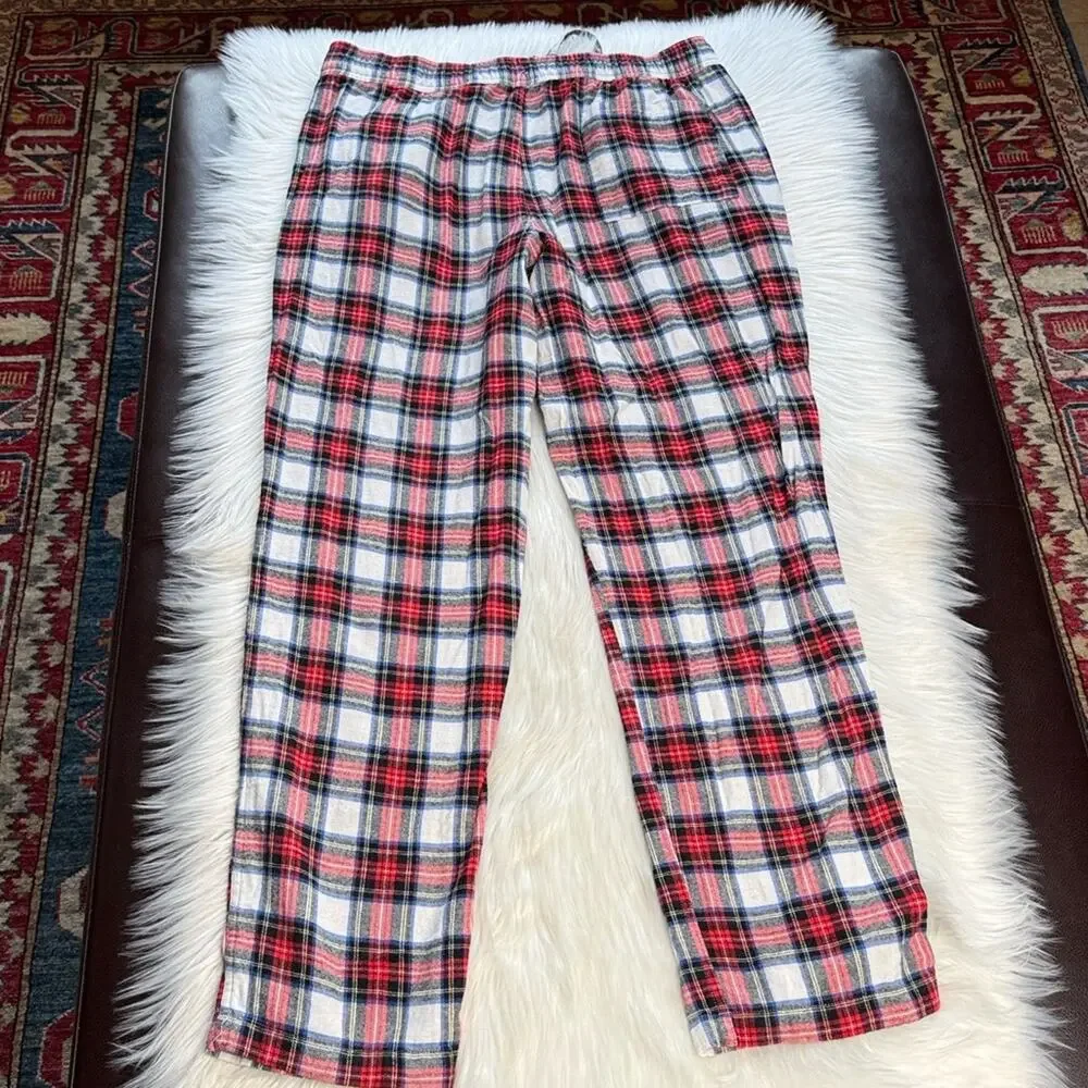 J. Crew Red Plaid Flannel Lounge PJ Pants